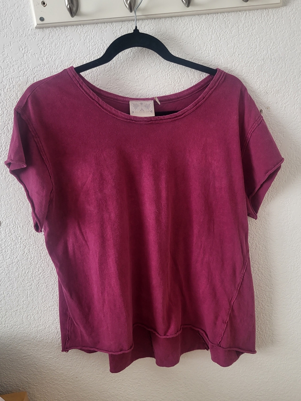Dantelle Women’s Relaxed Crewneck Top in Berry, Med